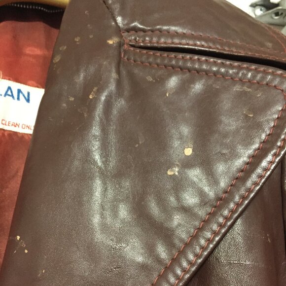 VINTAGE CUBALAN BELTED LEATHER JACKETS SIZE 10 - Picture 12 of 15